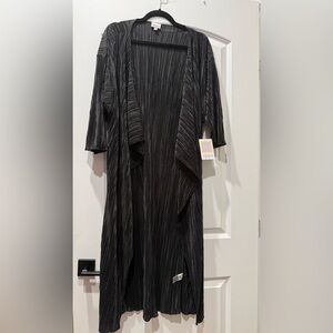NWT Black Ripped Open Midi Length Cardigan